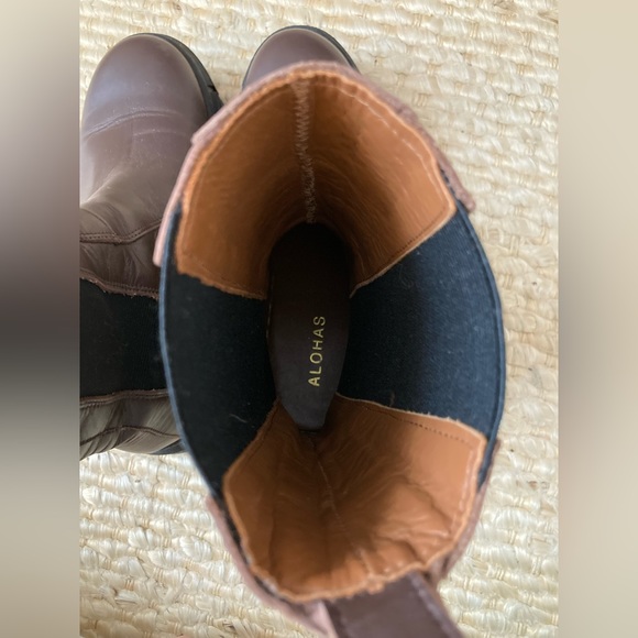 ALOHAS Armor Leather Combat Boot in Coffee Brown - Picture 14 of 14